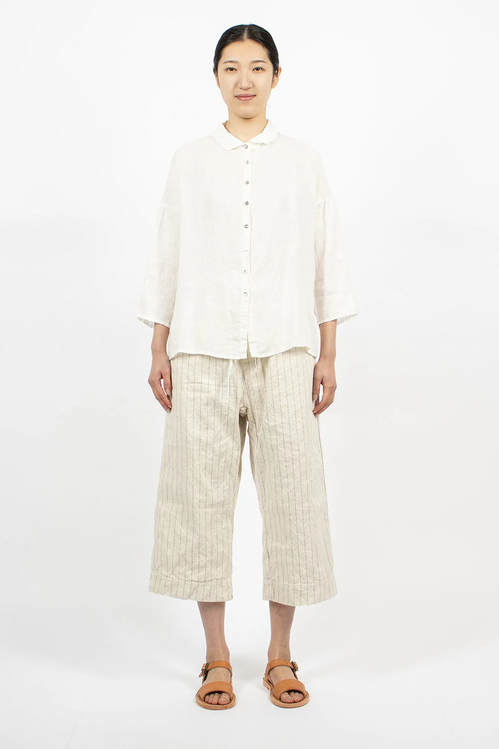 23_251 Pinstripe W&S Trousers Natural