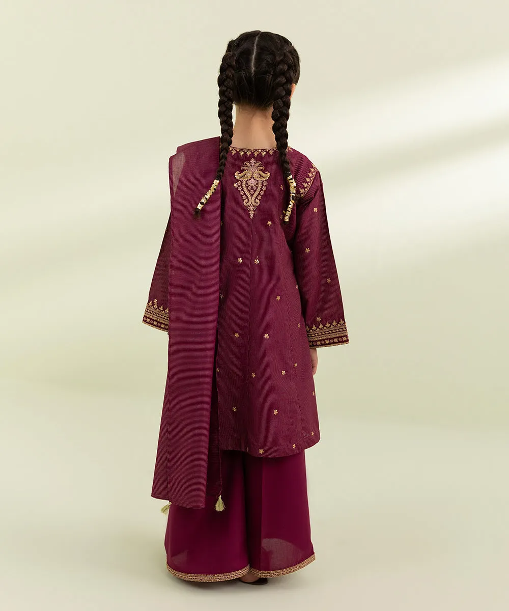 3 Piece - Embroidered Zari Lawn Suit