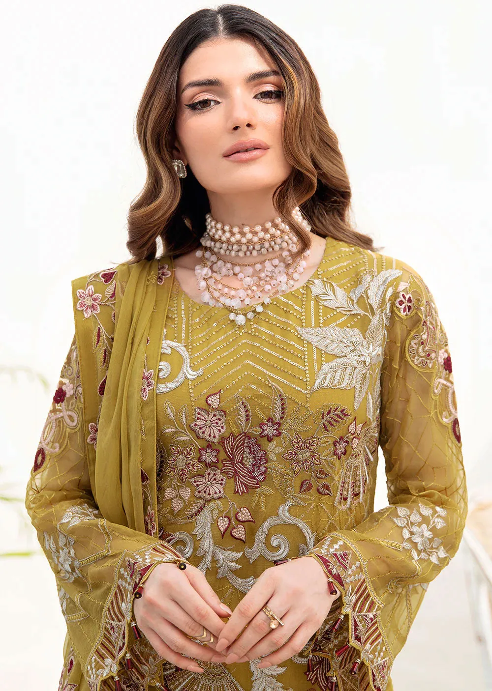 A-706-R - Readymade - Ramsha Chevron Chiffon Collection Vol 7