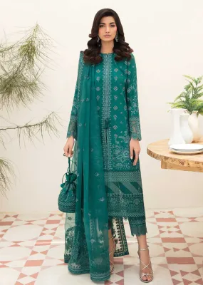 ACL-04 - Tiffany Blue - Unstitched - Chickenkari Lawn Collection by Afrozeh 2023