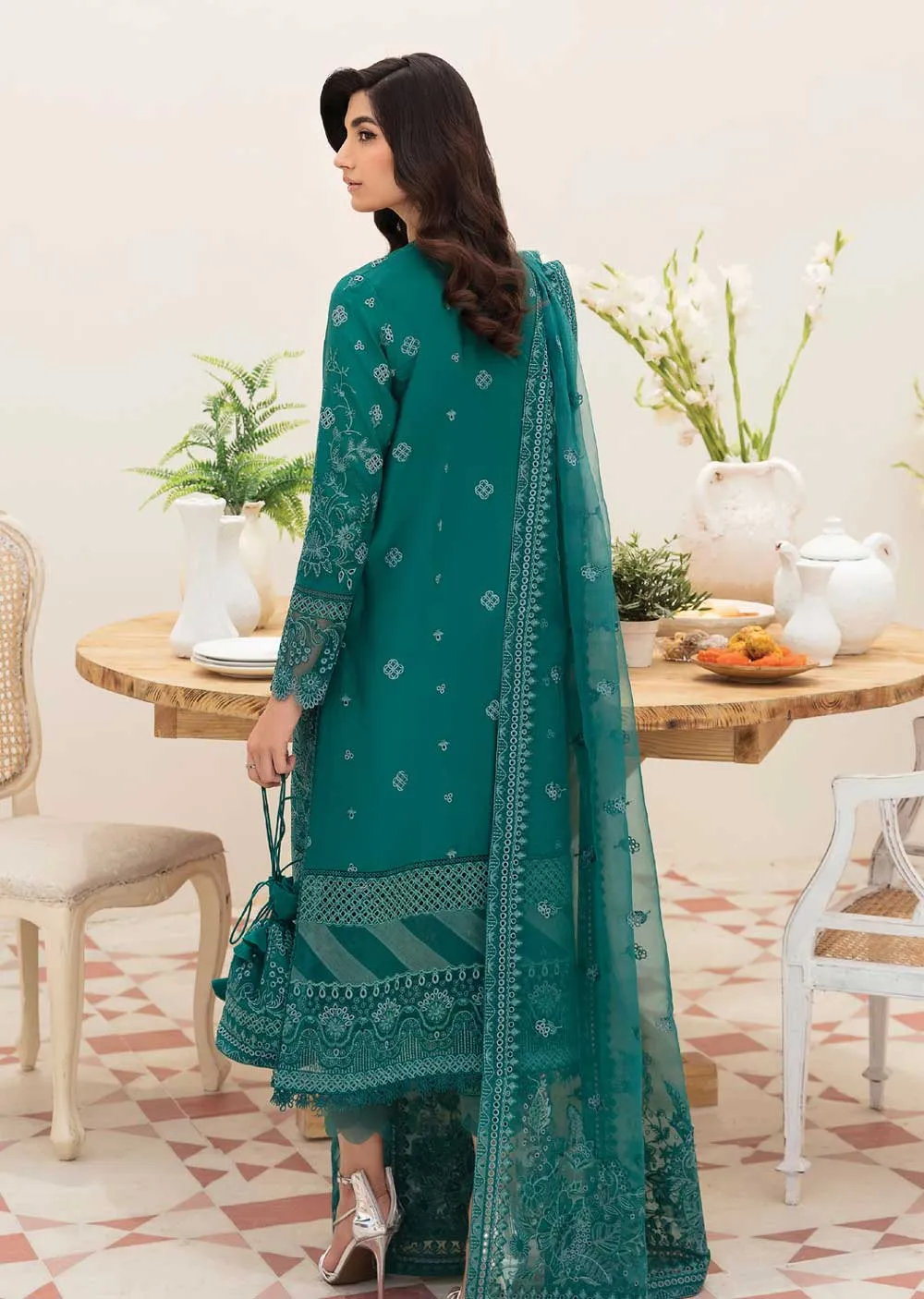 ACL-04 - Tiffany Blue - Unstitched - Chickenkari Lawn Collection by Afrozeh 2023