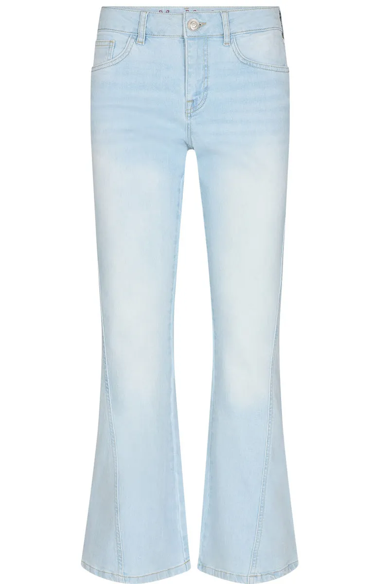 Alli Flare Light Jeans | Light Blue | Jeans fra Mos Mosh