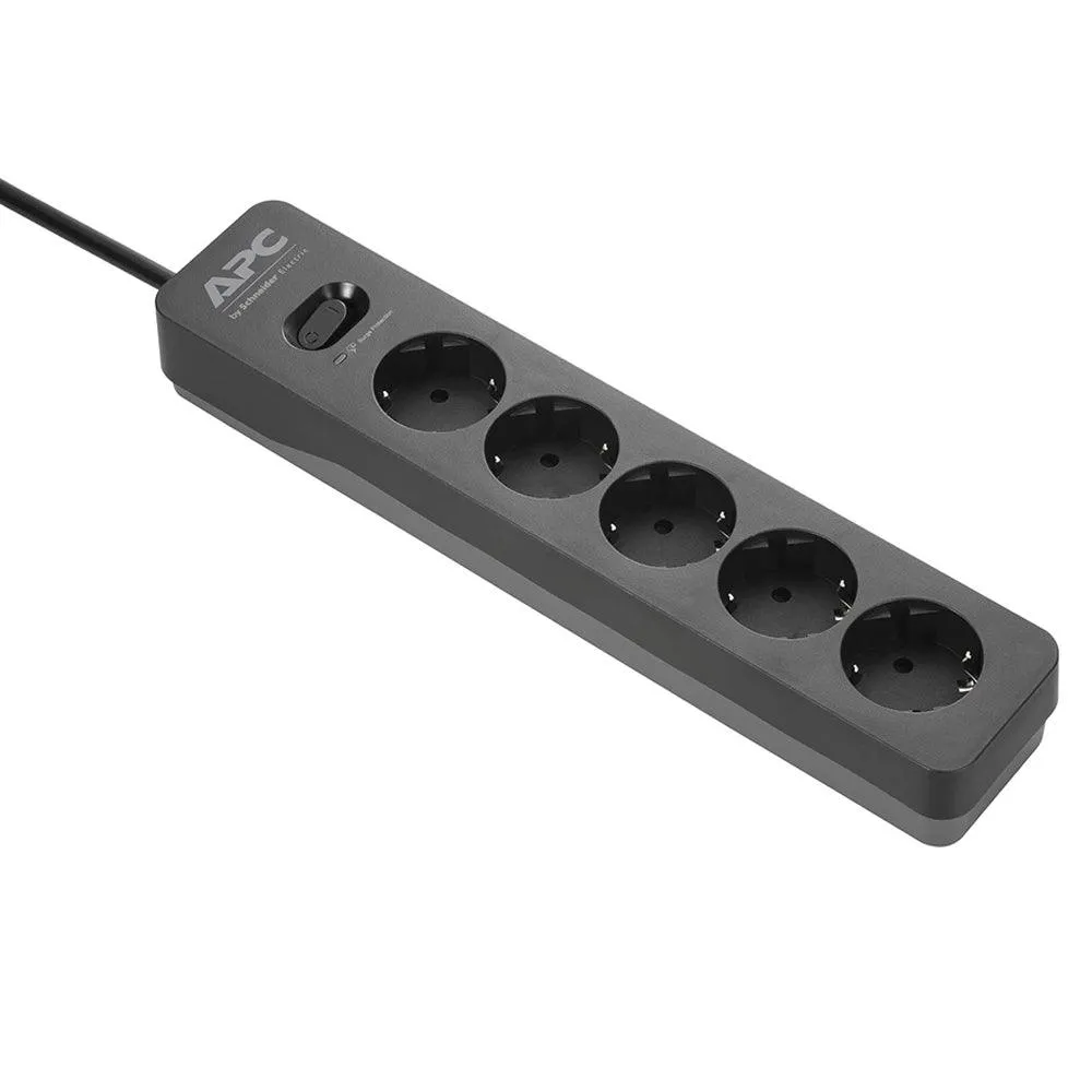 APC Life Is On Essential SurgeArrest PME5B-GR 5Port Power Strip 230V 1.5m