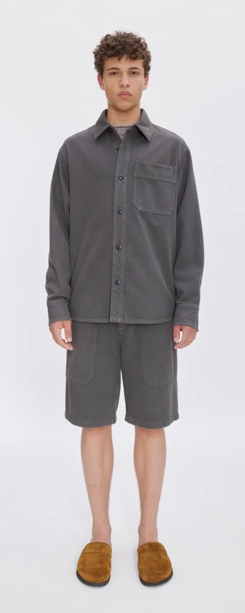 APC Overshirt Basile brodee poitrine ANTHRACITE