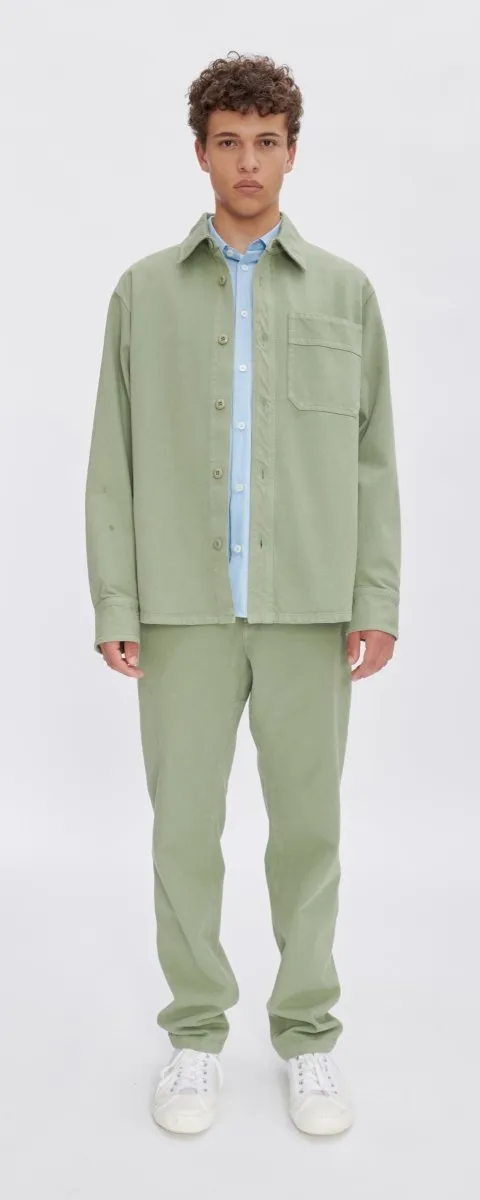 APC Overshirt Basile brodee poitrine KAKI CLAIR