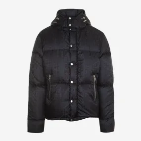 Balmain Monogrammed Jacquard Puffer Jacket