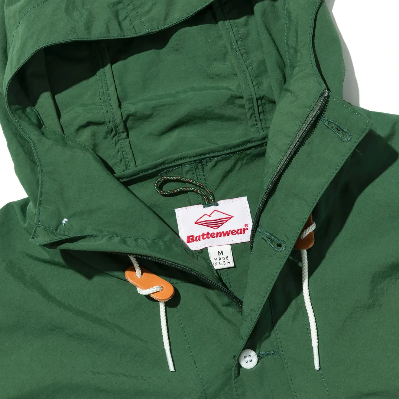 Battenwear Packable Anorak Green