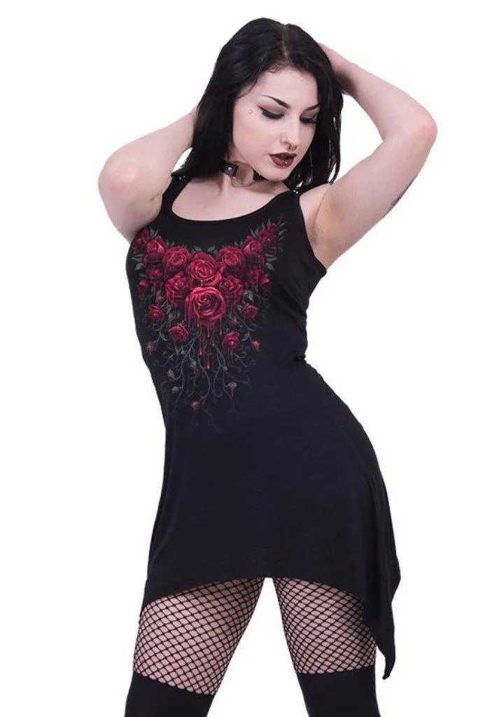 Blood Rose - Goth Bottom Camisole Dress Black