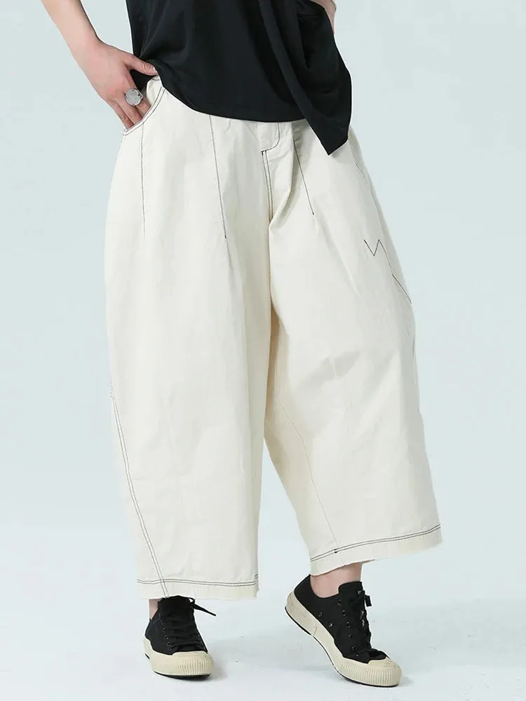 Bolohus Topstitched Wide Leg Pants