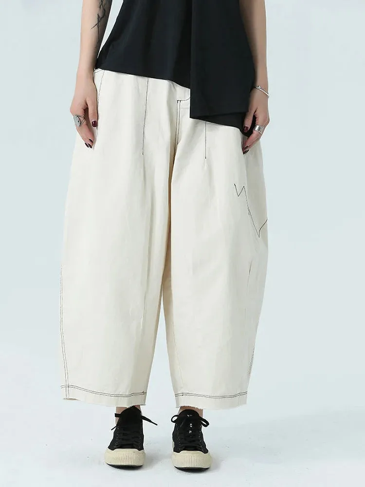 Bolohus Topstitched Wide Leg Pants