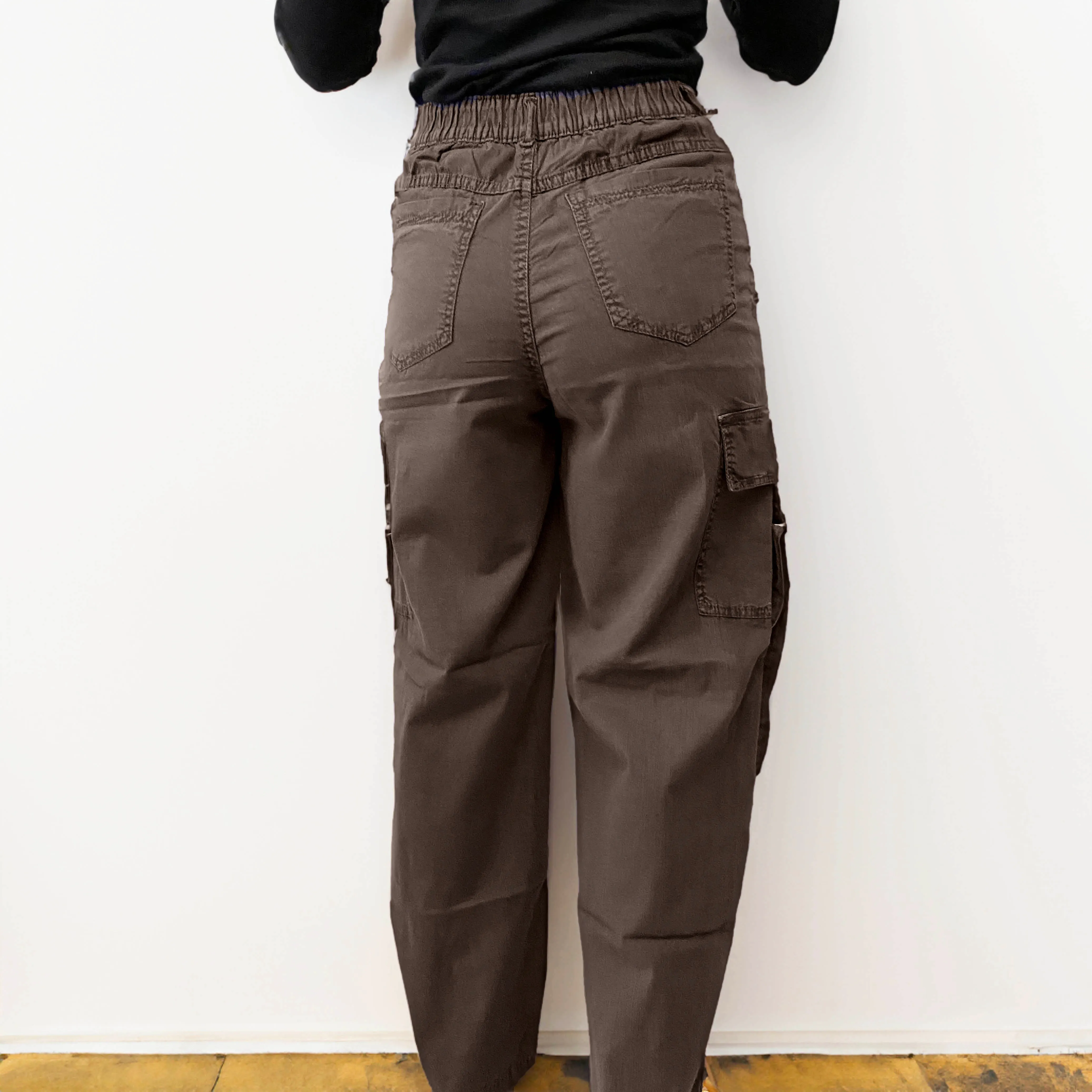 Brown Straight Cargo Pants