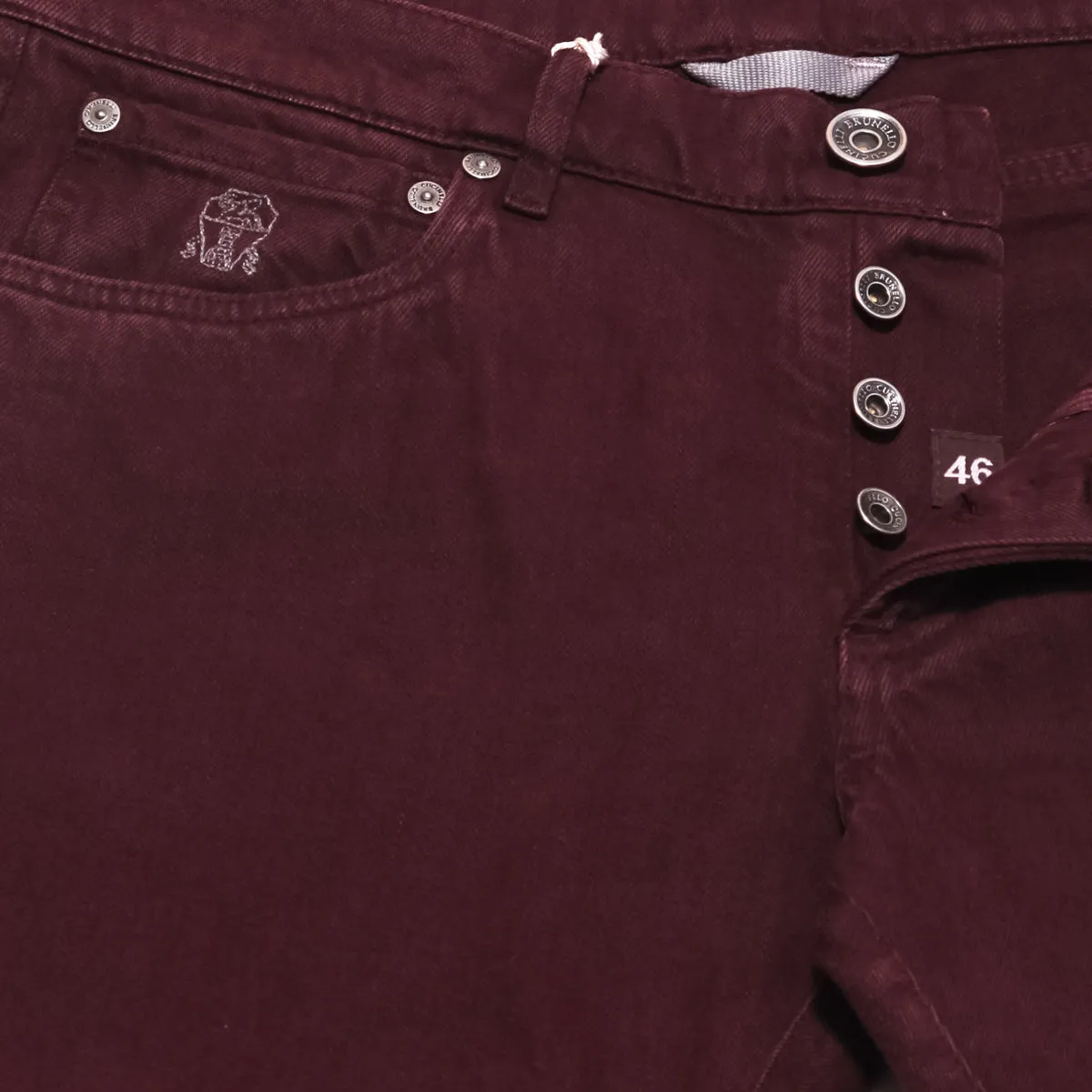 Brunello Cucinelli Burgundy Jeans - Slim