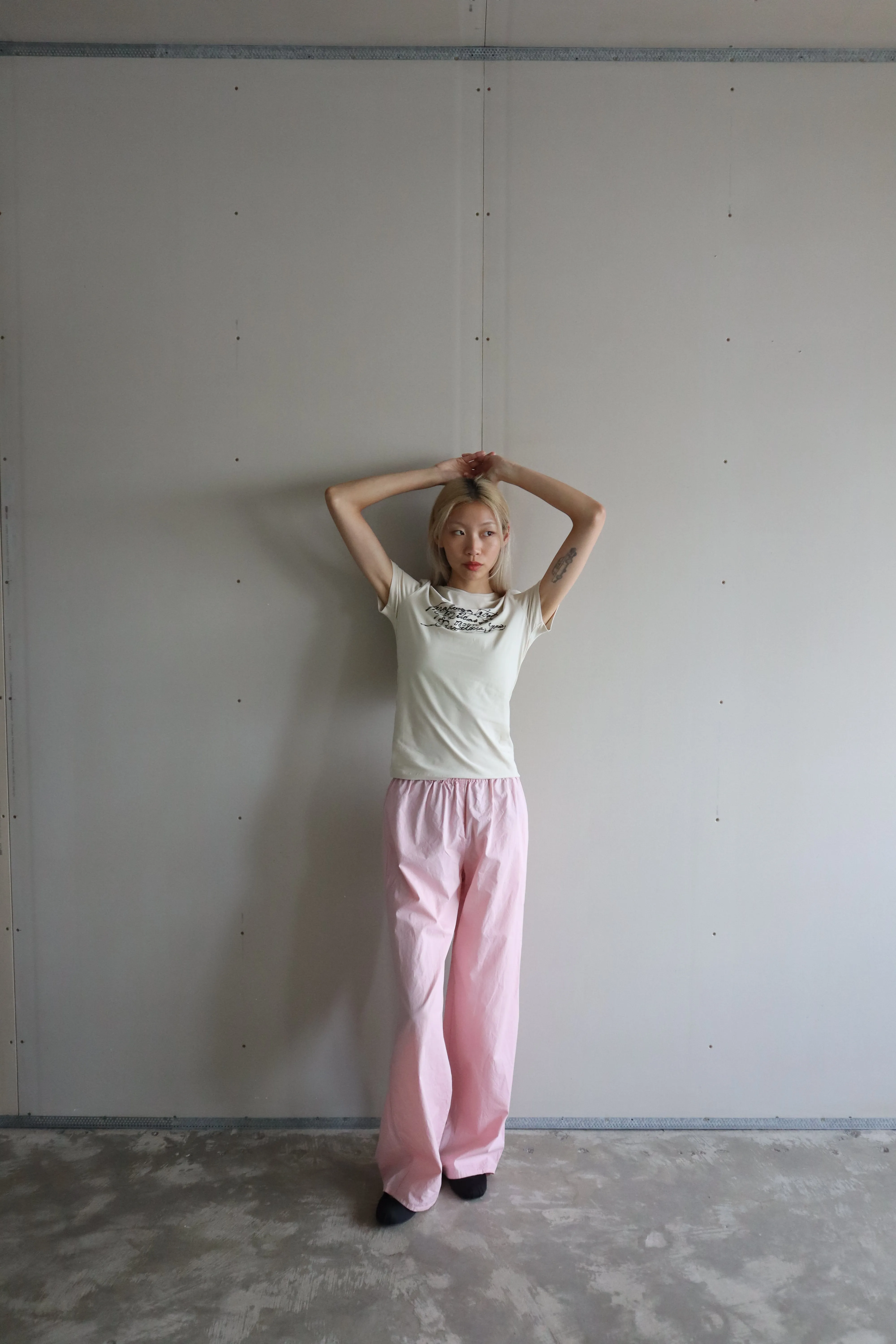 BUBBLEGUM PINK COTTON PANTS