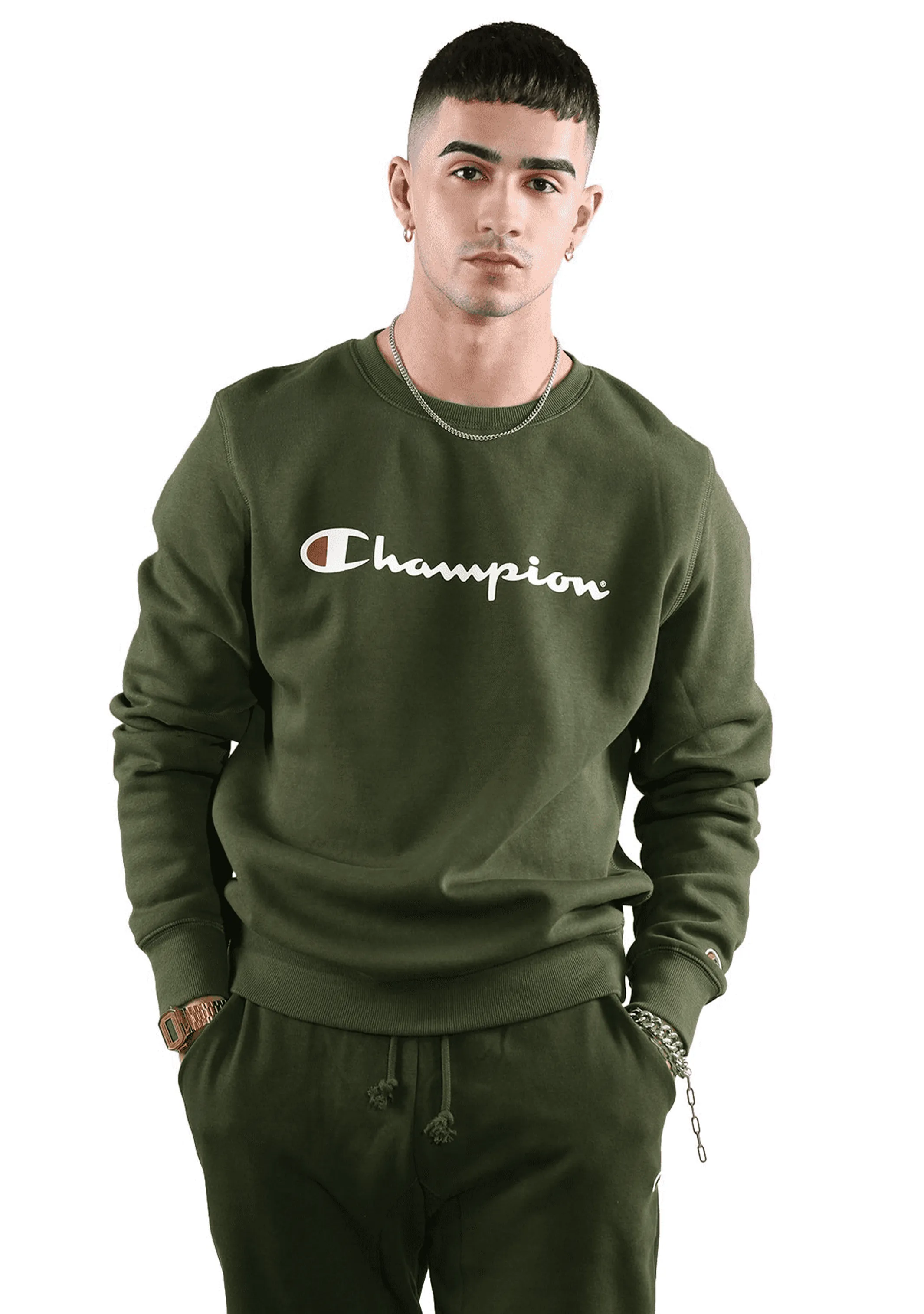 Champion Mens Script Crew <br> AY77N FTR