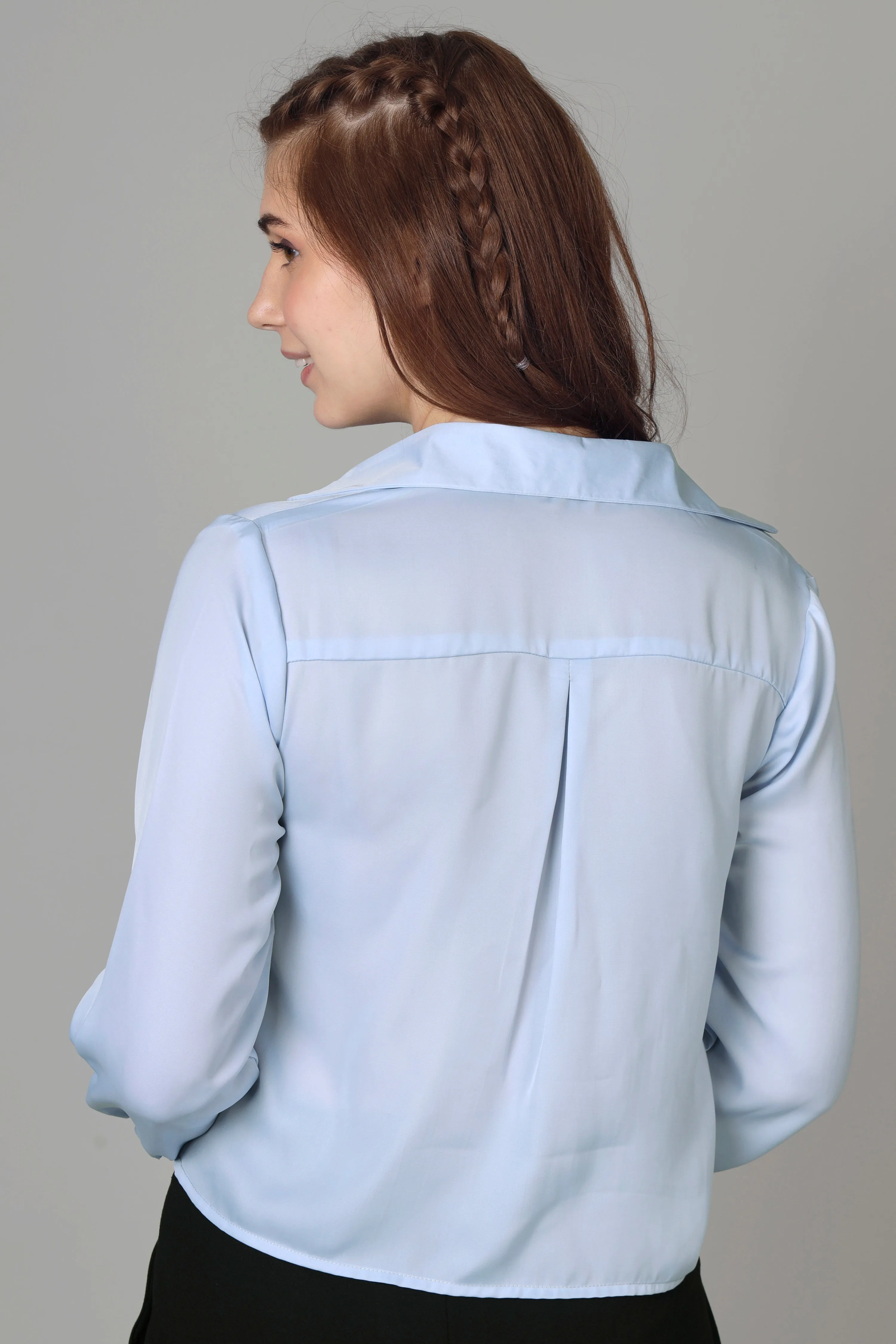 Classic Cropped Shirt For Women