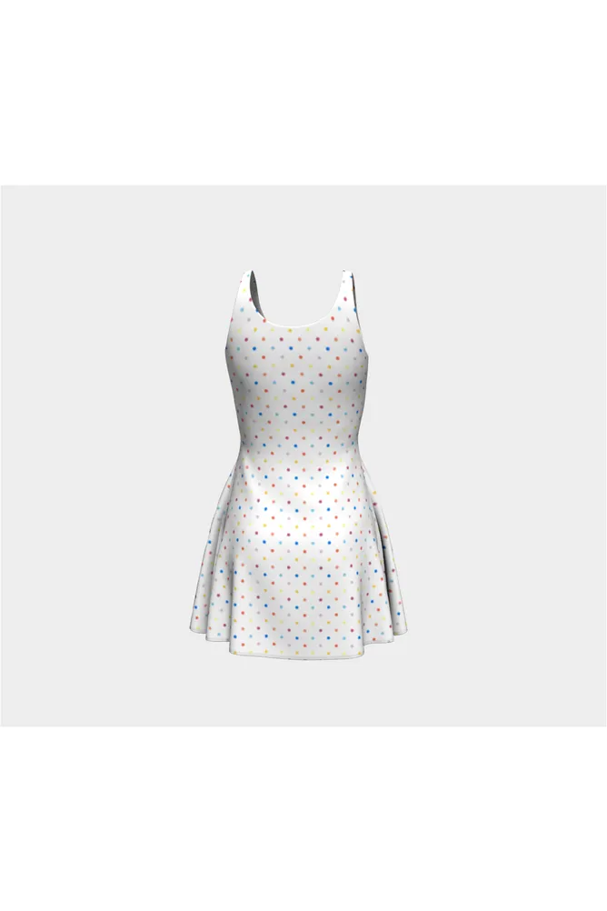 Colorful Polka Dot Flare Dress