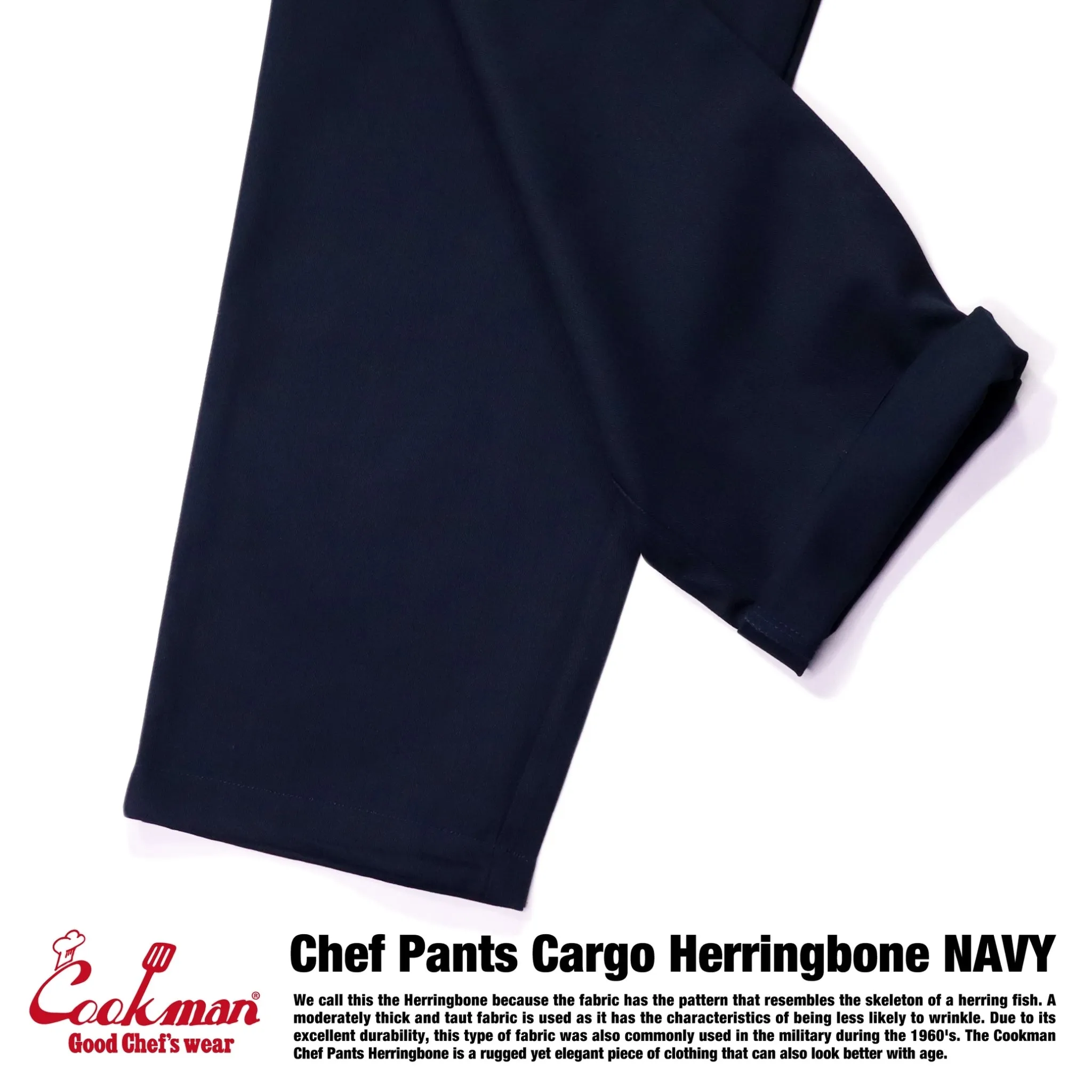 Cookman Chef Pants Cargo - Herringbone : Navy