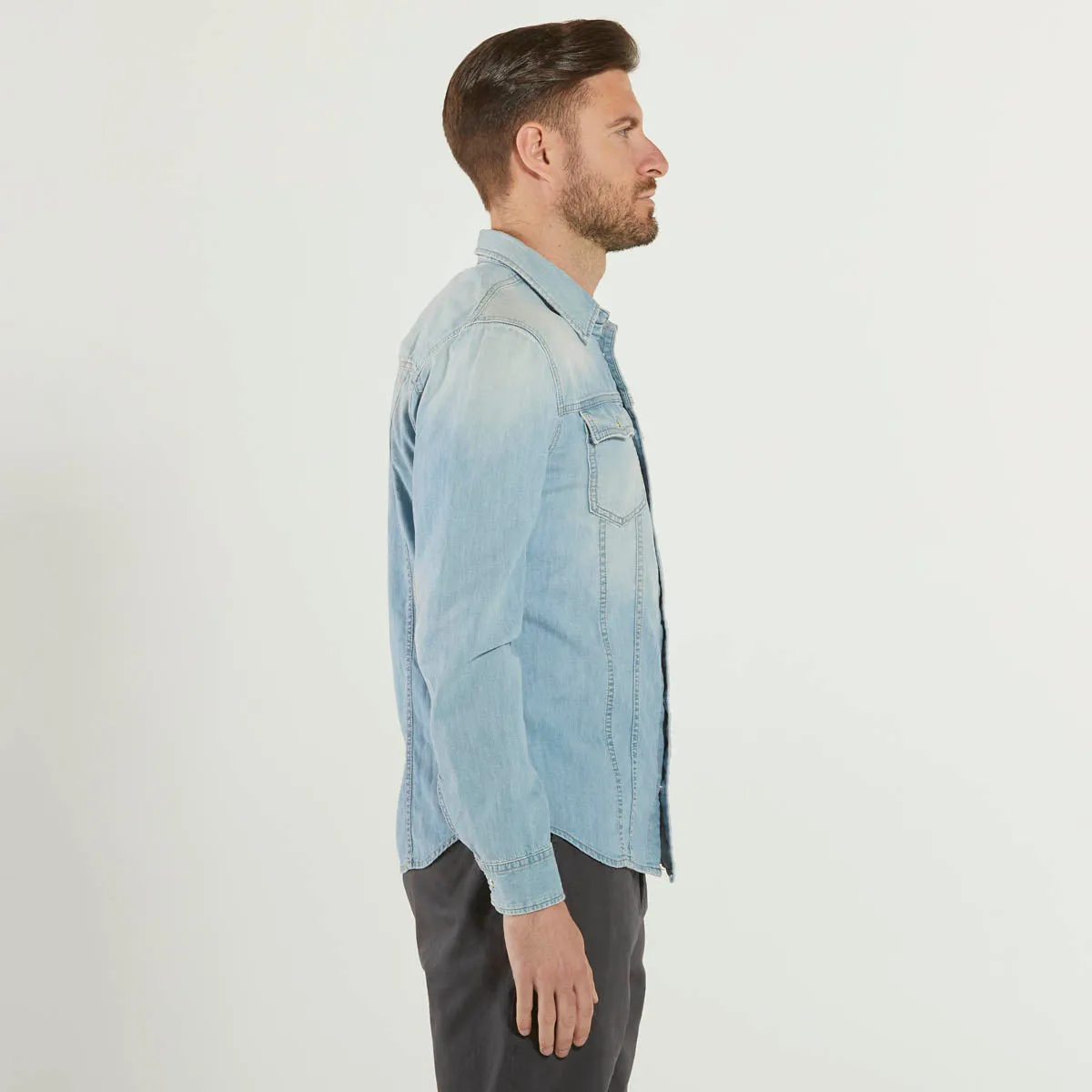 Cycle camicia in denim jeans chiaro