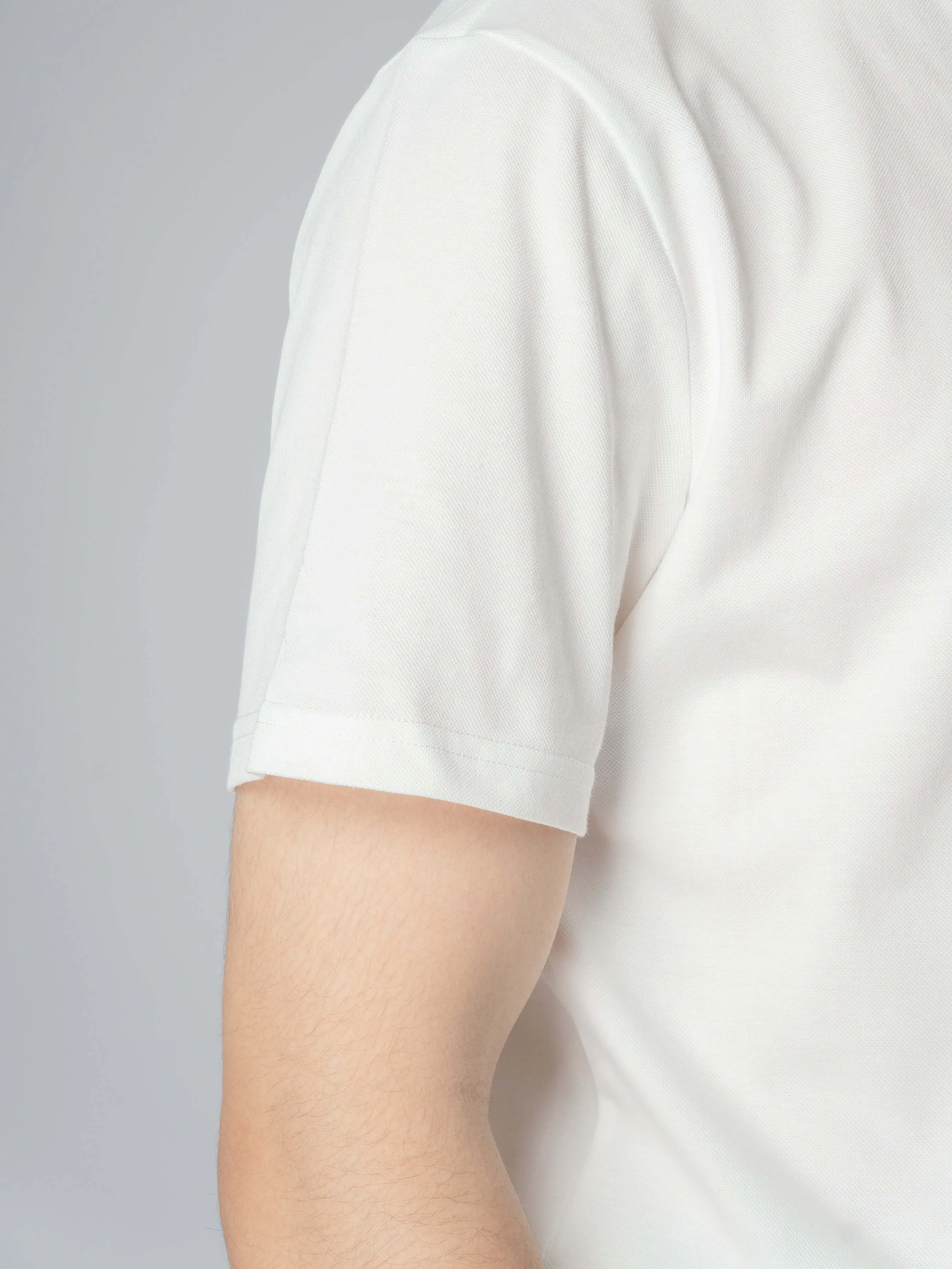 Ezio Polo Shirt - White One-Piece Collar