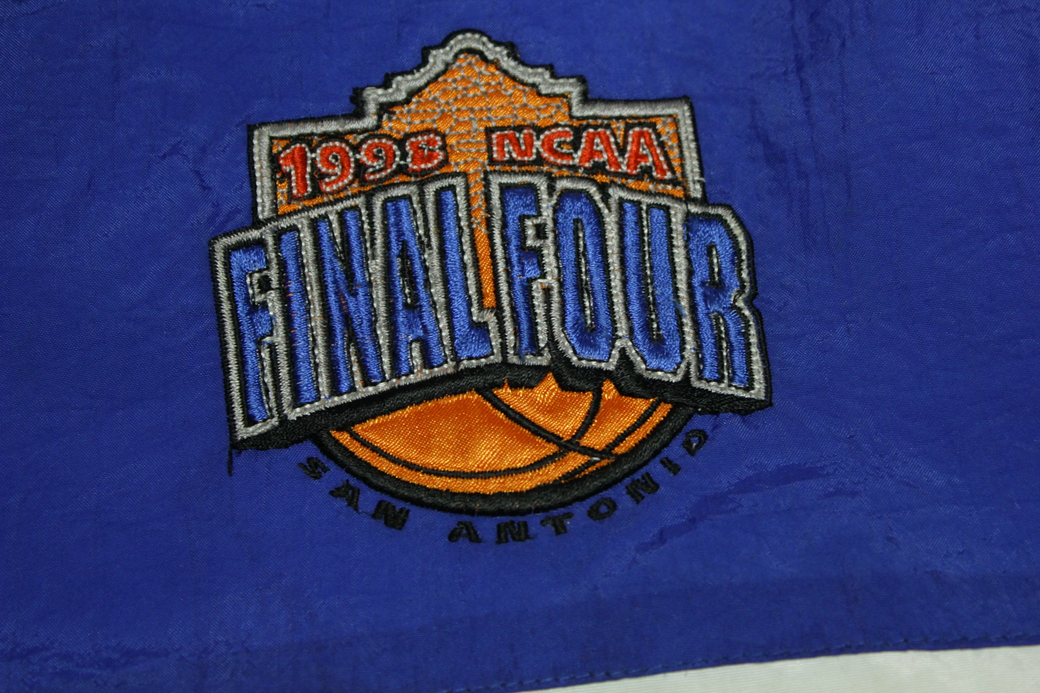 Final Four Logo 7 Vintage 1998 90's Windbreaker Spellout NCAA Embroidered Jacket