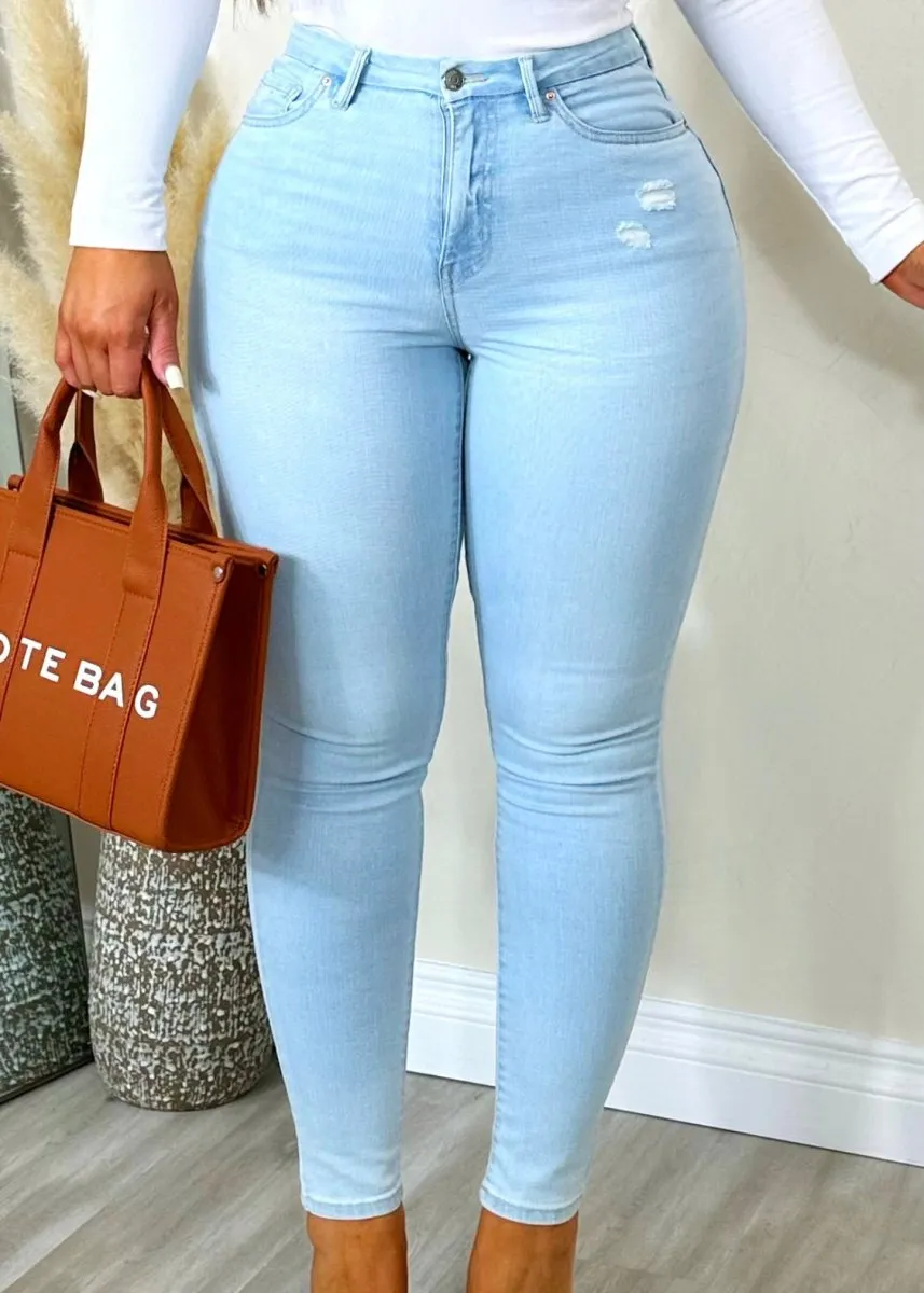 Flirty Moves Jeans Light Blue