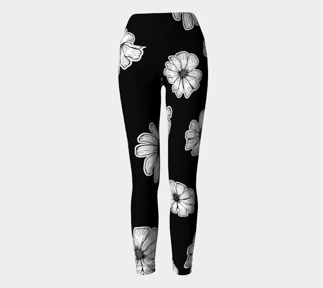 Floral Silhouette Yoga Leggings