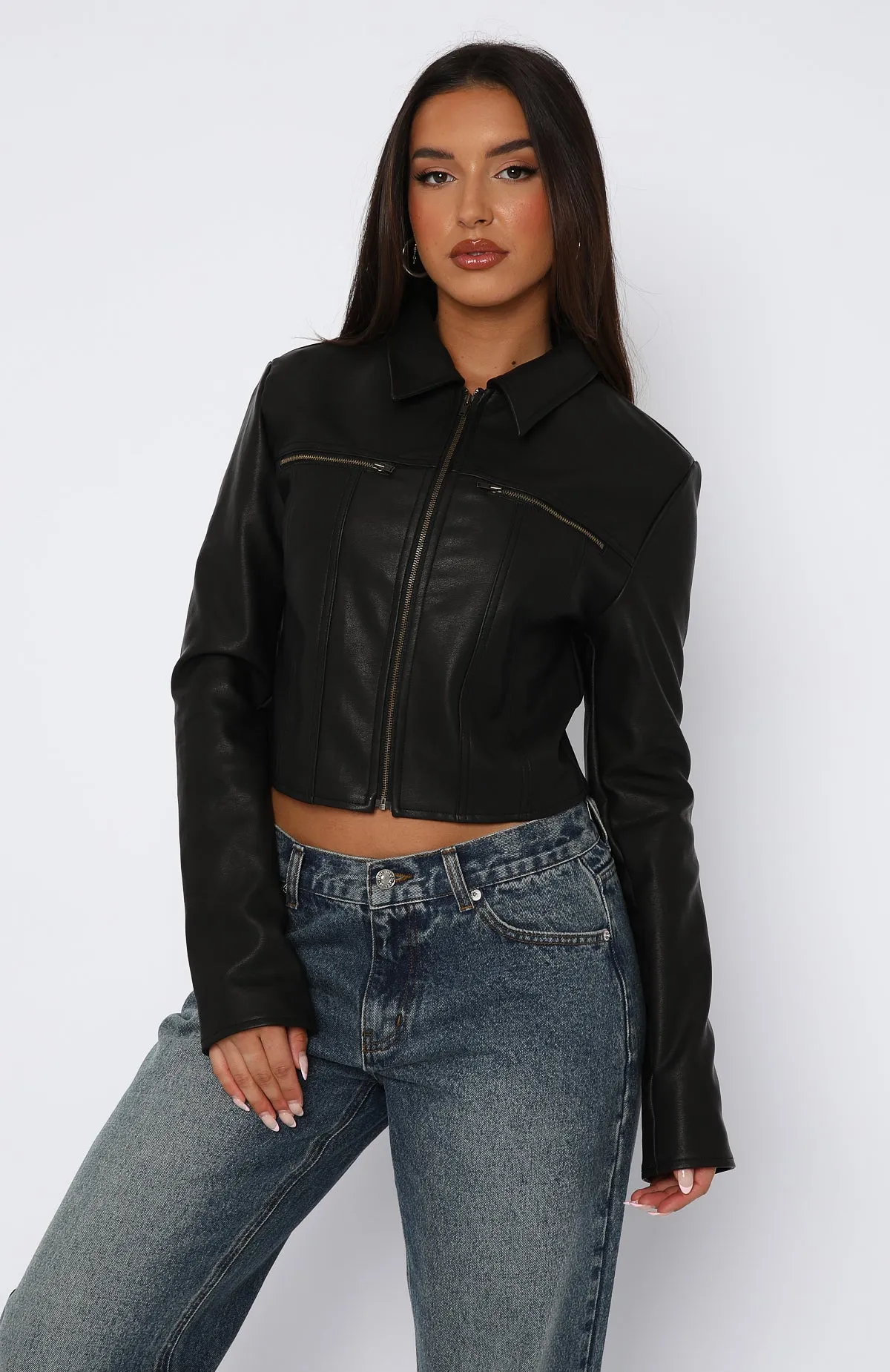 Get Low PU Jacket Black