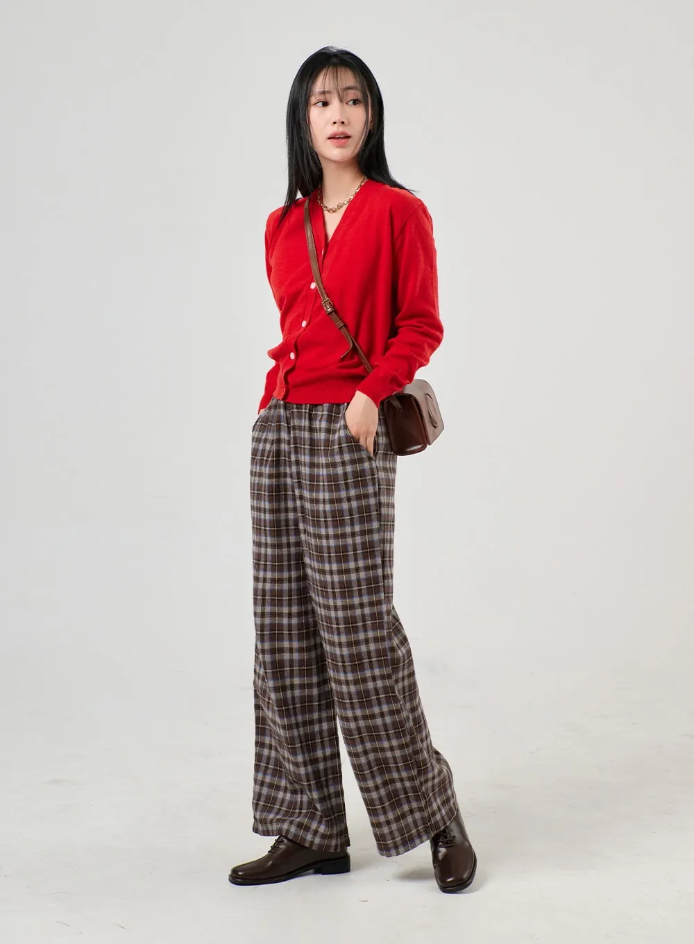 Grandpacore Checkered Wide-Fit Pants OF406