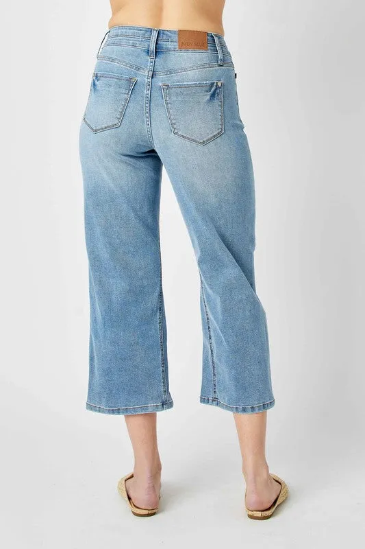 HW Double WB Crop Wide Jeans