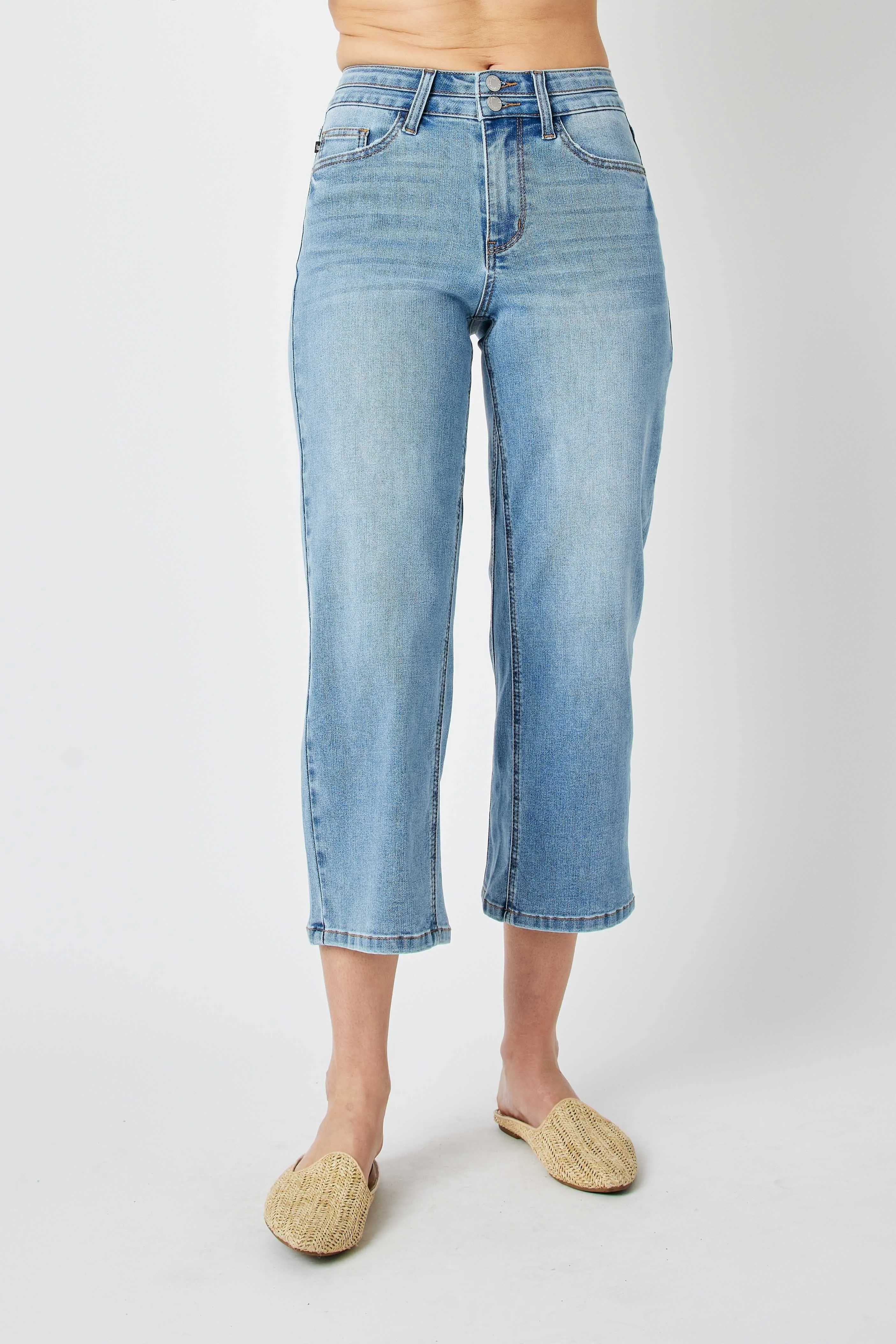 HW Double WB Crop Wide Jeans