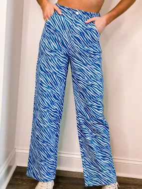 Keely Zebra Wide Leg Jeans