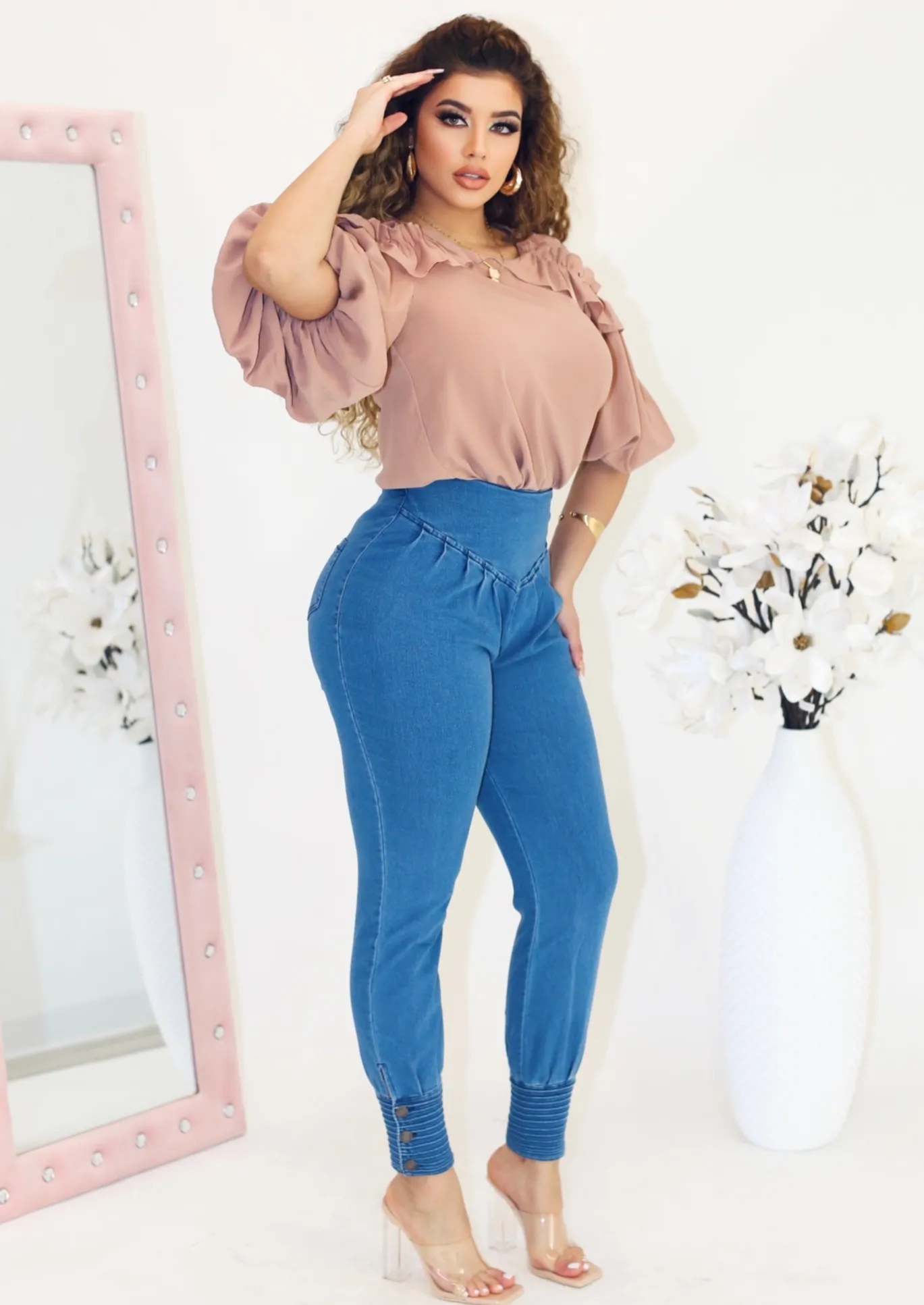 Kiana Denim Jogger Pants