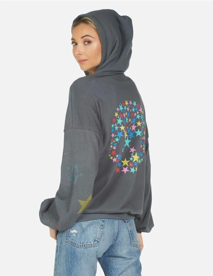 Lauren Moshi Kaliyah Star Skull Hooded Sweater