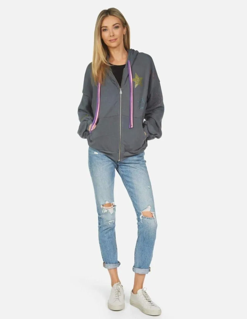 Lauren Moshi Kaliyah Star Skull Hooded Sweater