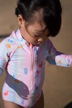 Long-Sleeve Rash Suit - Rainbow Ocean