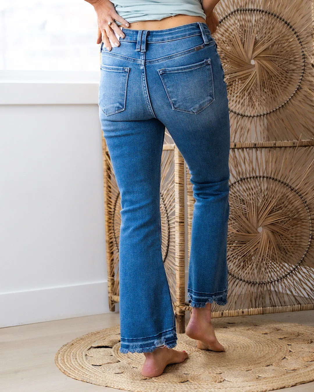 NEW! KanCan All I Know Non Distressed Crop Bootcut Jeans