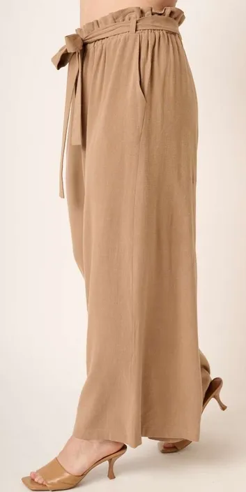 Noah Wide Leg Pants in Mocha