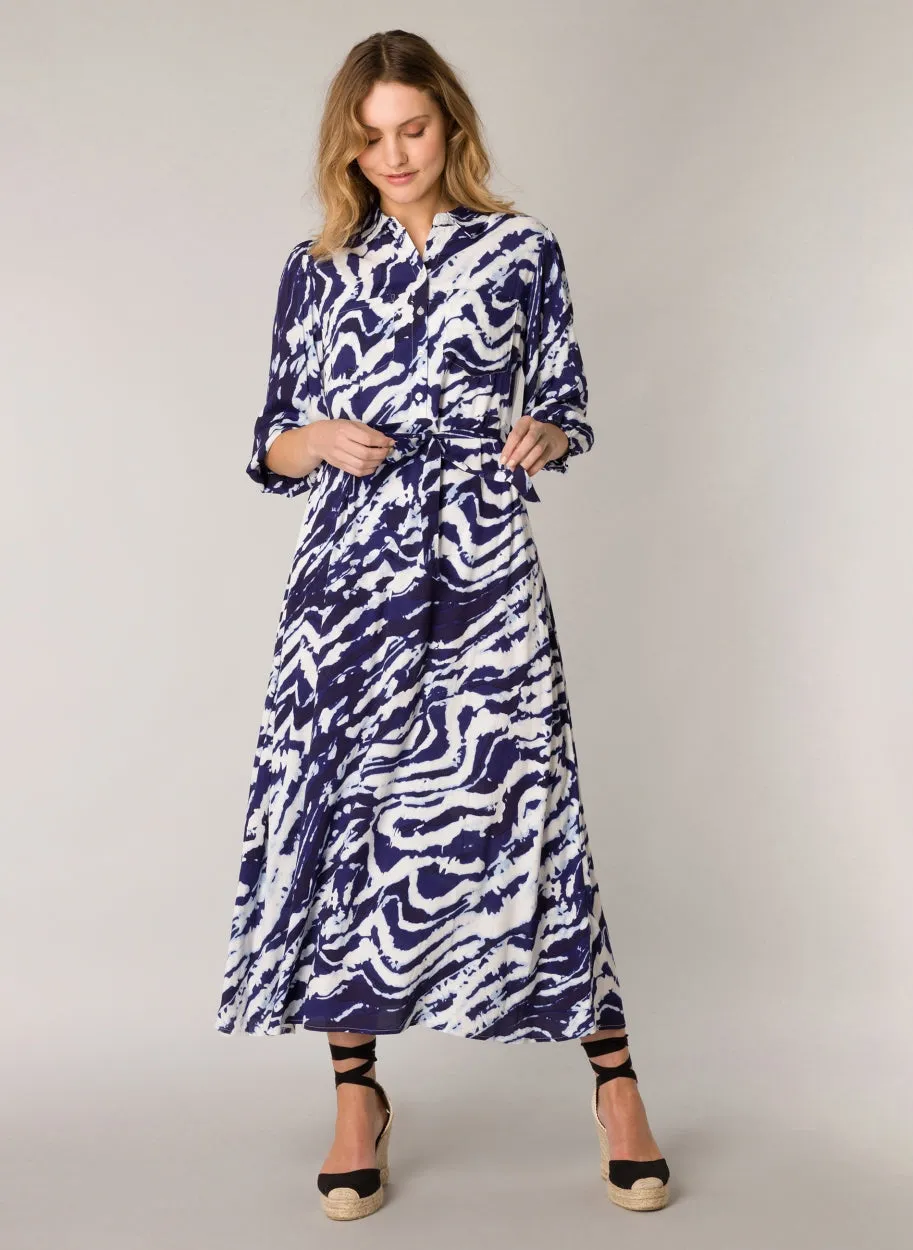 NOW 25% OFF: Yest Clothing Goverdine Dress in Deep Blue