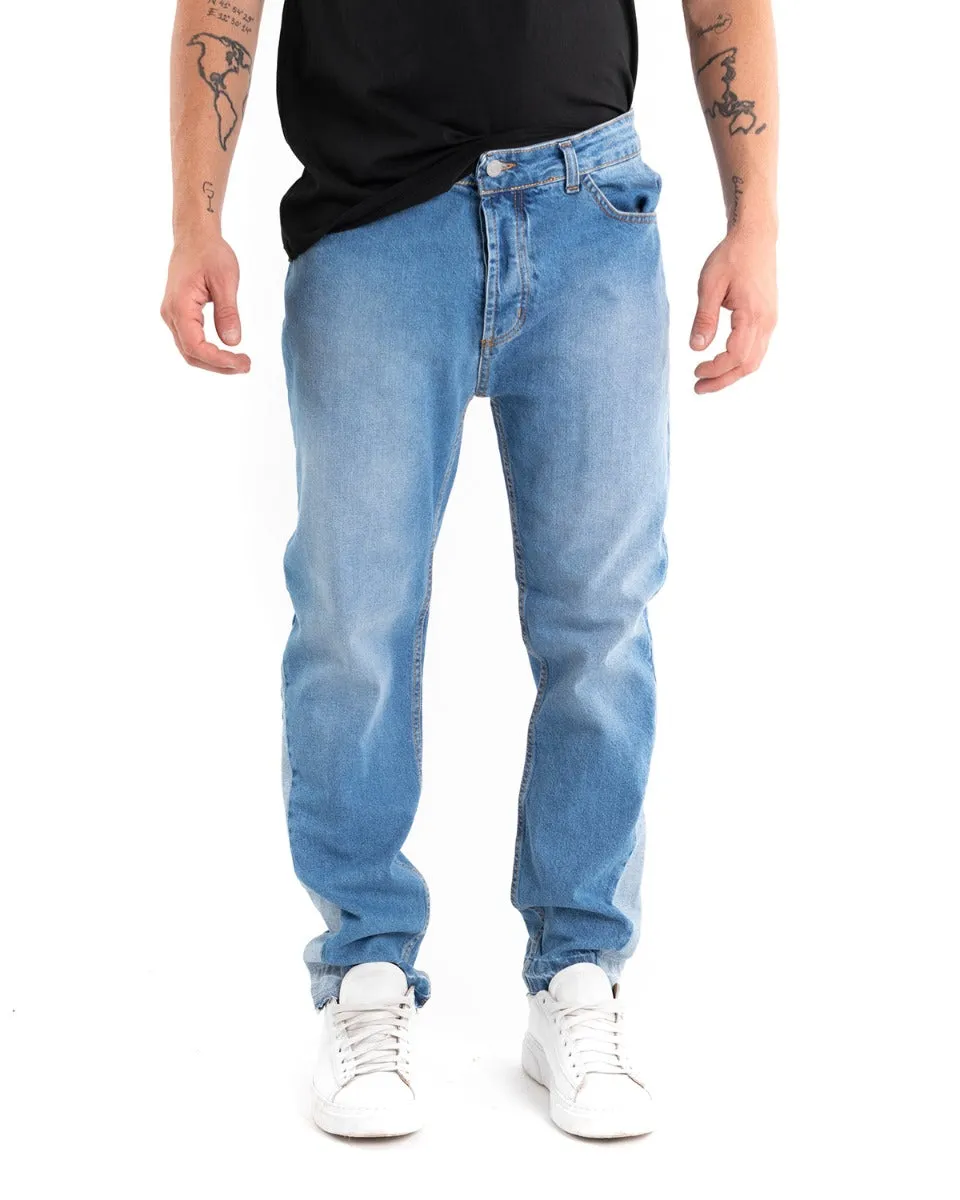 Pantaloni Jeans Uomo Straight Fit Stone Washed Cinque Tasche GIOSAL-P5484A