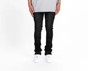 Pheelings NOW OR NEVER FLARE STACK DENIM (BLACK)