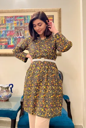 Printed Khaddar Kurti - D38