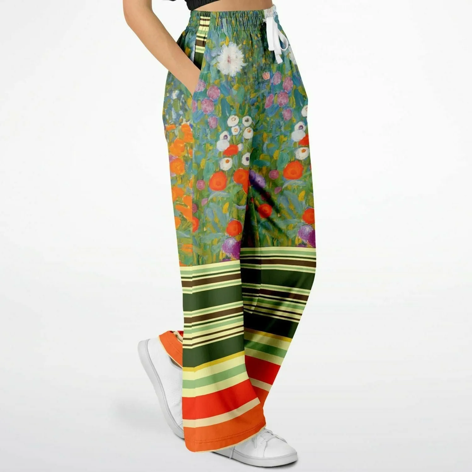 Secret Garden Floral Eco-Poly Stretchy Phat Bellbottoms