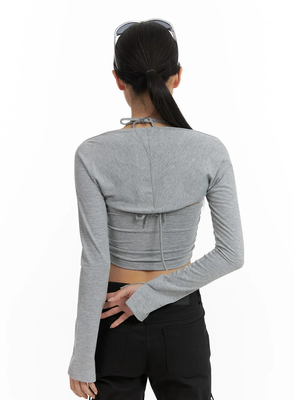 Slim Fit Long Sleeve Bolero Top CF429