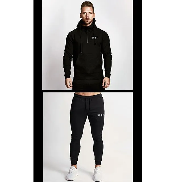 Sports Fitness Clothing Men's Brother Suit Autumn and Winter Hooded Sweatpants