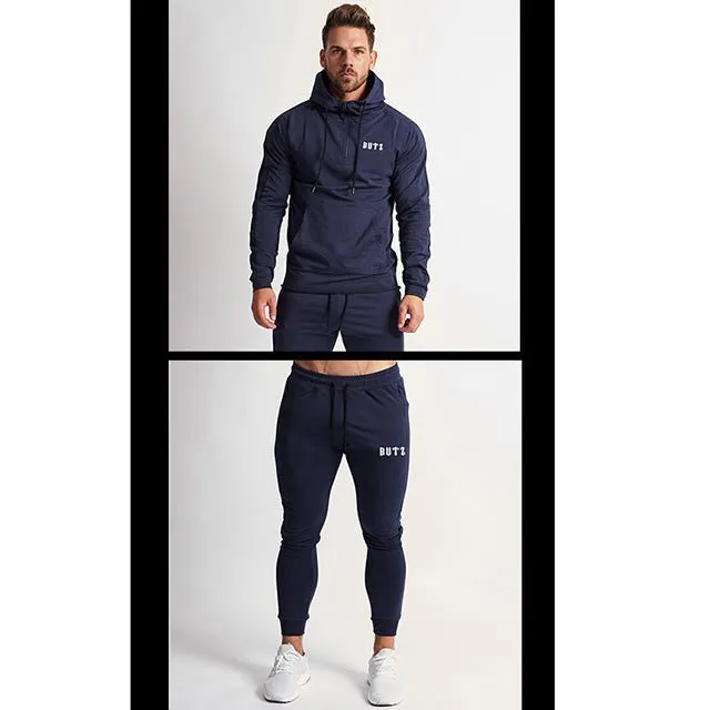 Sports Fitness Clothing Men's Brother Suit Autumn and Winter Hooded Sweatpants