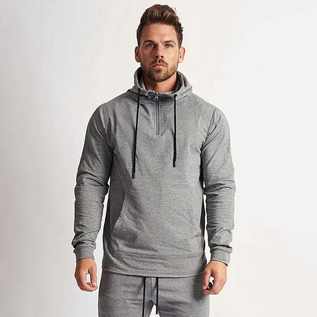 Sports Fitness Clothing Men's Brother Suit Autumn and Winter Hooded Sweatpants