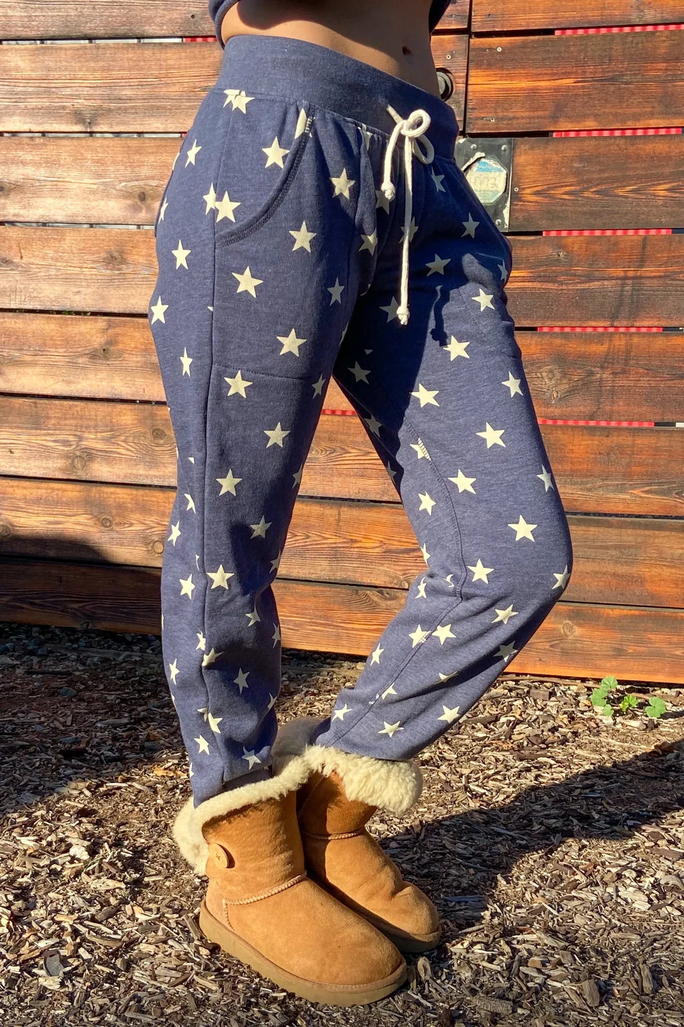 Star Fleece Jogger with Diamond Crystal Logo