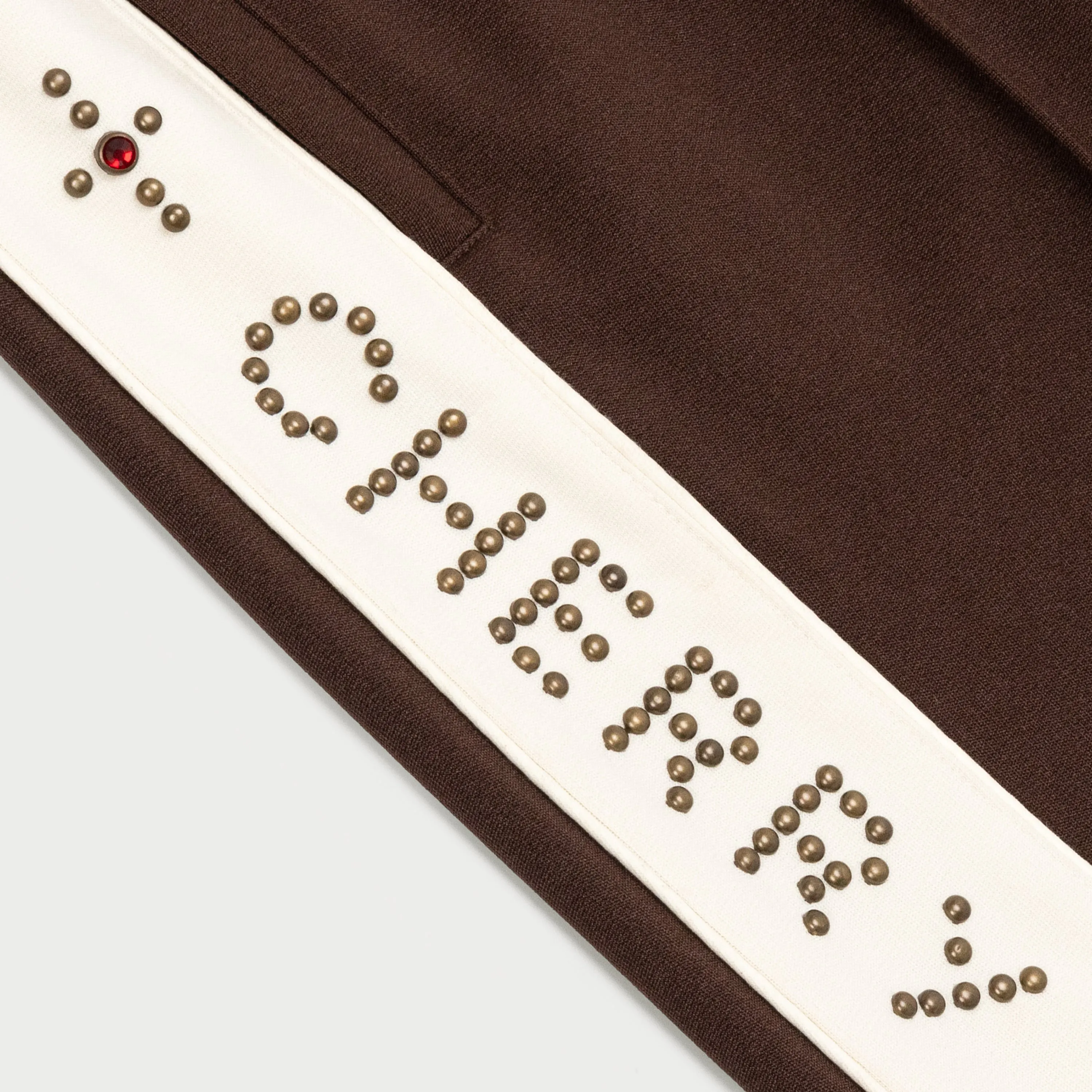 Studded Track Pants (Brown)