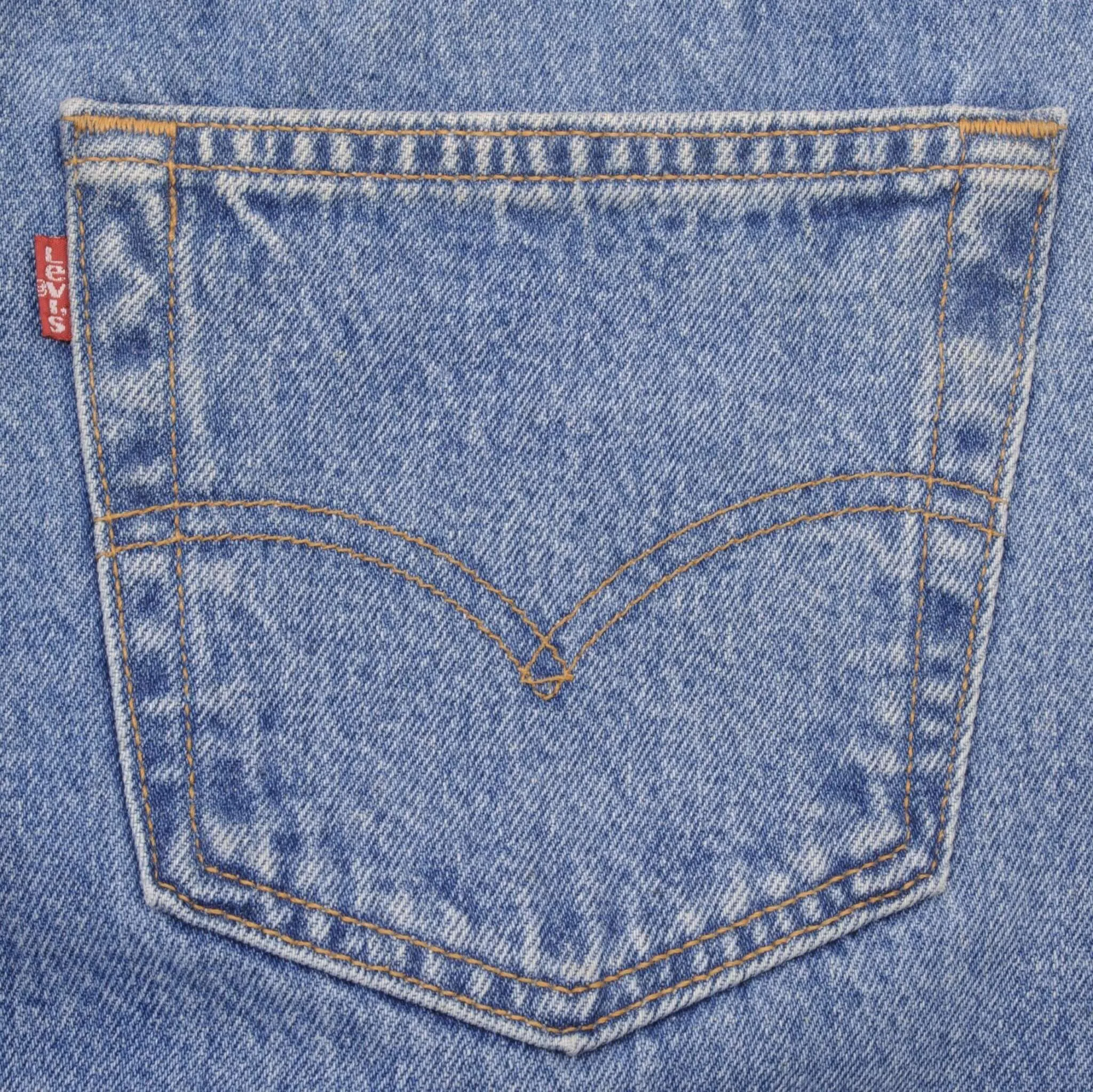 VINTAGE DEADSTOCK PRESHRUNK LEVIS 501 JEANS INDIGO 1990S SIZE W36 L32 MADE IN USA